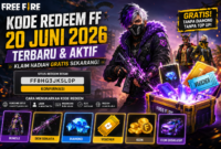 Kode redeem FF 20 Juni 2026 terbaru