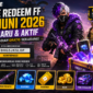 Kode redeem FF 20 Juni 2026 terbaru