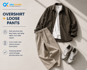 Overshirt + straight pants