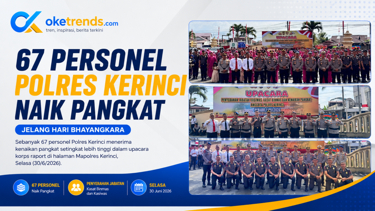 67 personel Polres Kerinci naik pangkat jelang Hari Bhayangkara ke-80