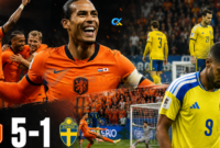 Belanda menang 5-1 atas Swedia di Piala Dunia 2026