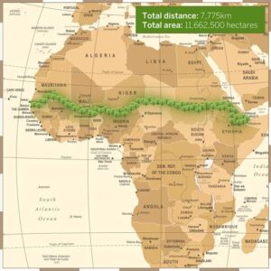 The Great Green Wall Sahel, Afrika.