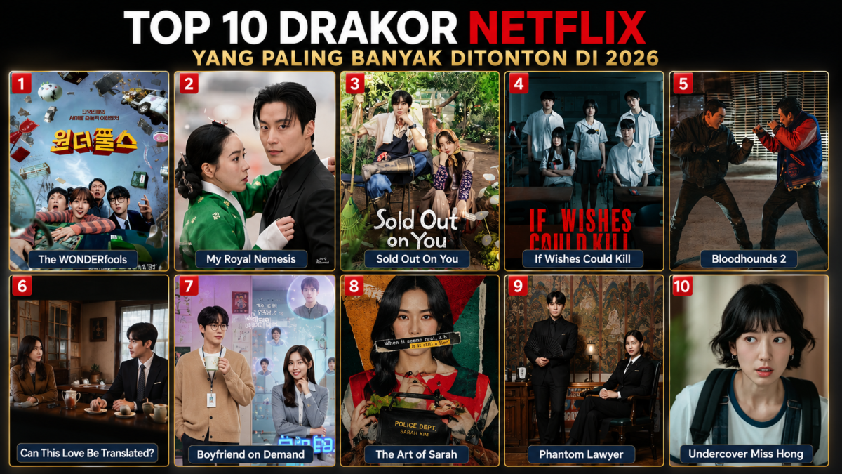 10 drakor Netflix paling banyak ditonton 2026