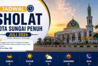 Jadwal Sholat Kota Sungai Penuh Juli 2026 Lengkap, Simak Waktu Salat Lima Waktu