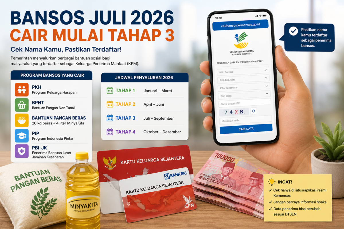 Cara cek penerima bansos Juli 2026