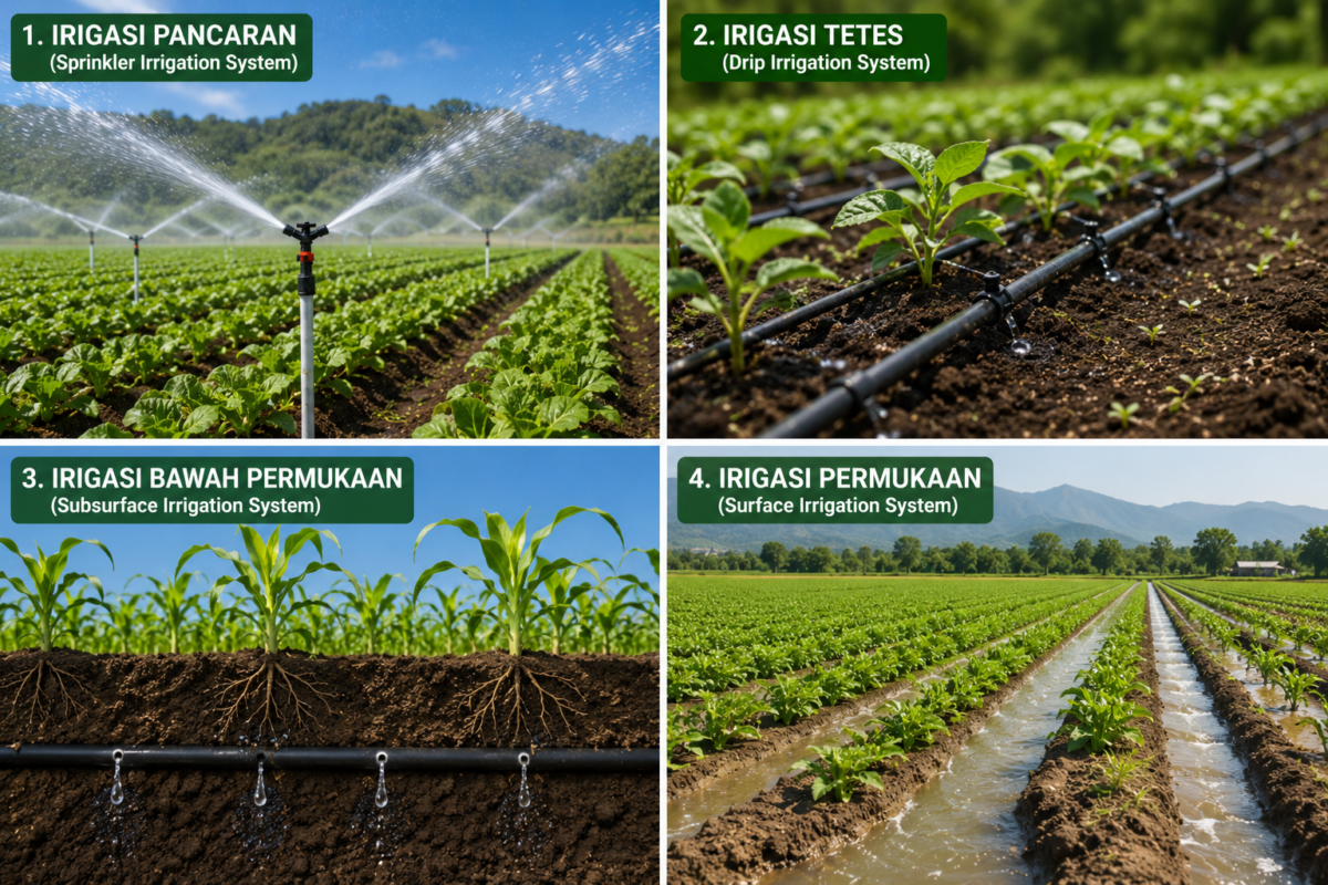 sistem irigasi pertanian Indonesia