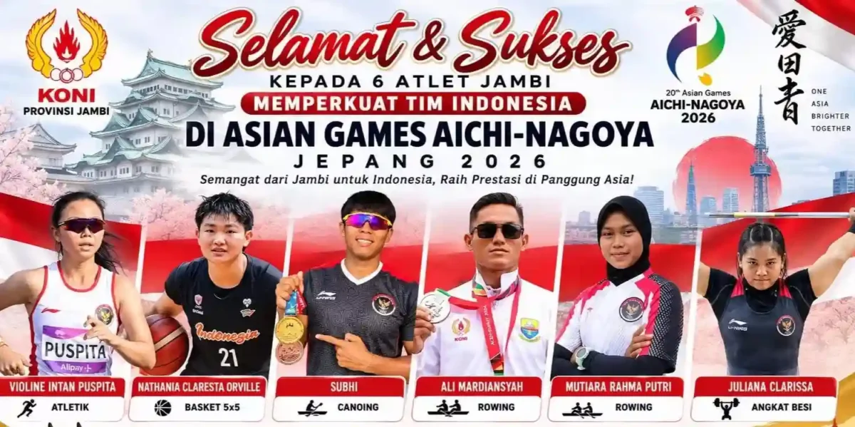 Enam atlet Jambi di Asian Games 2026 (foto : Koni Jambi)
