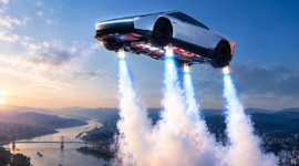 Tesla Roadster 2 mobil terbang